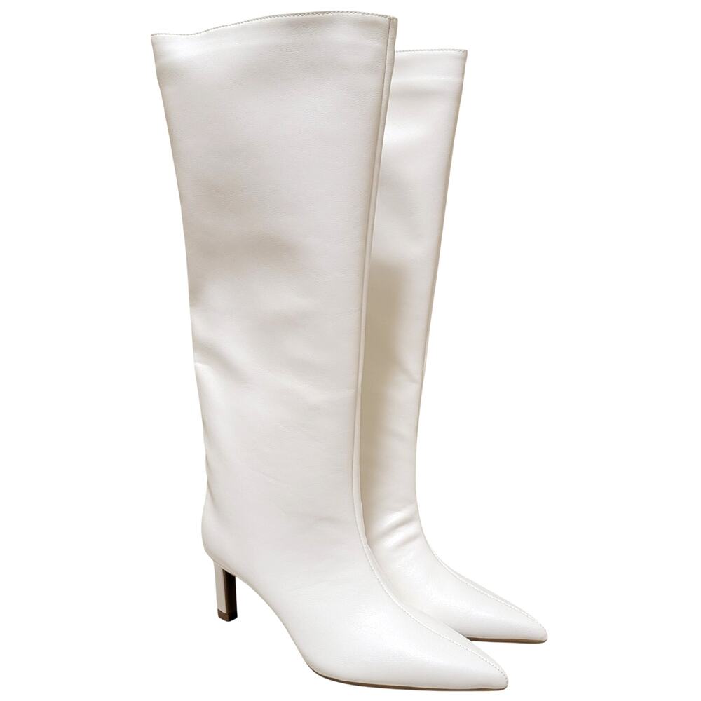 On 34th Women Rachelle Stovepipe Knee High Dress Boots Size US 5M Bone White